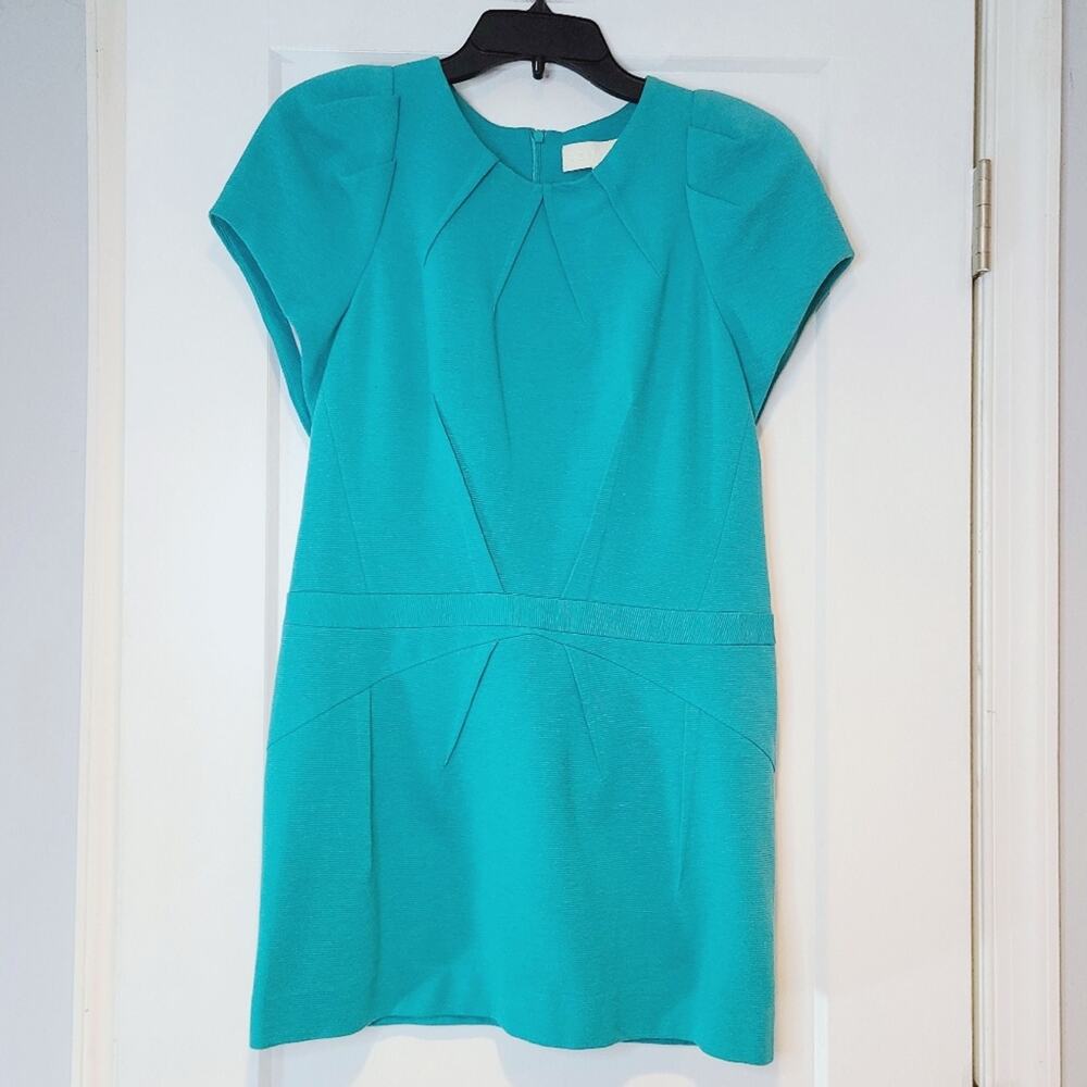 Bensoni Aqua Turquoise Textured Mini Dress Size 8